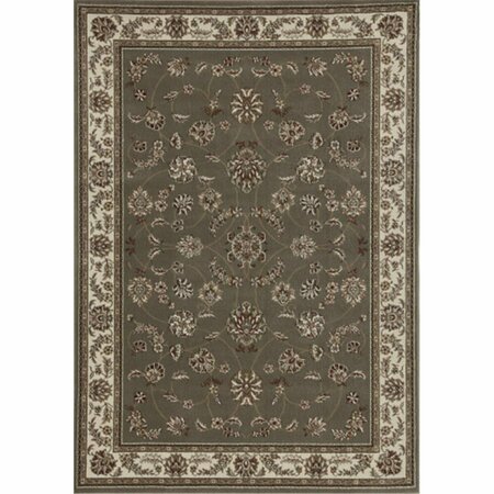 AURIC Como Rectangular Sage Green Traditional Italy Area Rug- 5 ft. 3 in. W x 5 ft. 3 in. H AU3723233